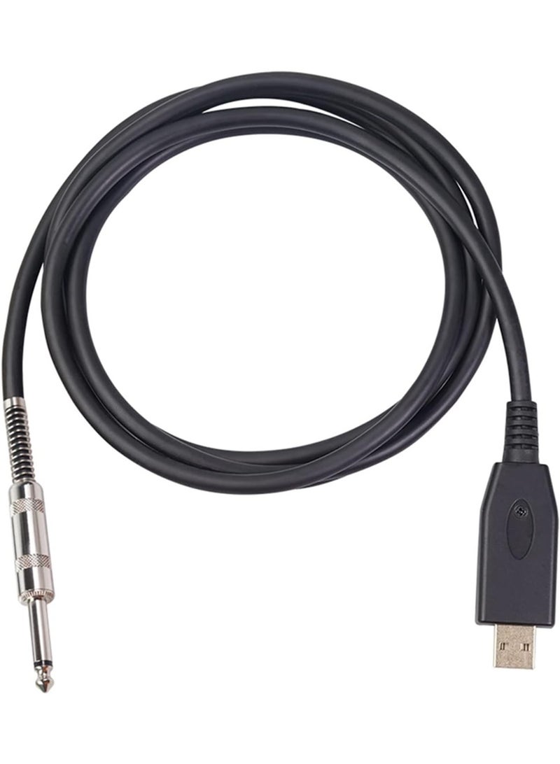 محول الصوت للكمبيوتر / ماك تسجيل الغيتار إلى واجهة USB - أسود - Image 4